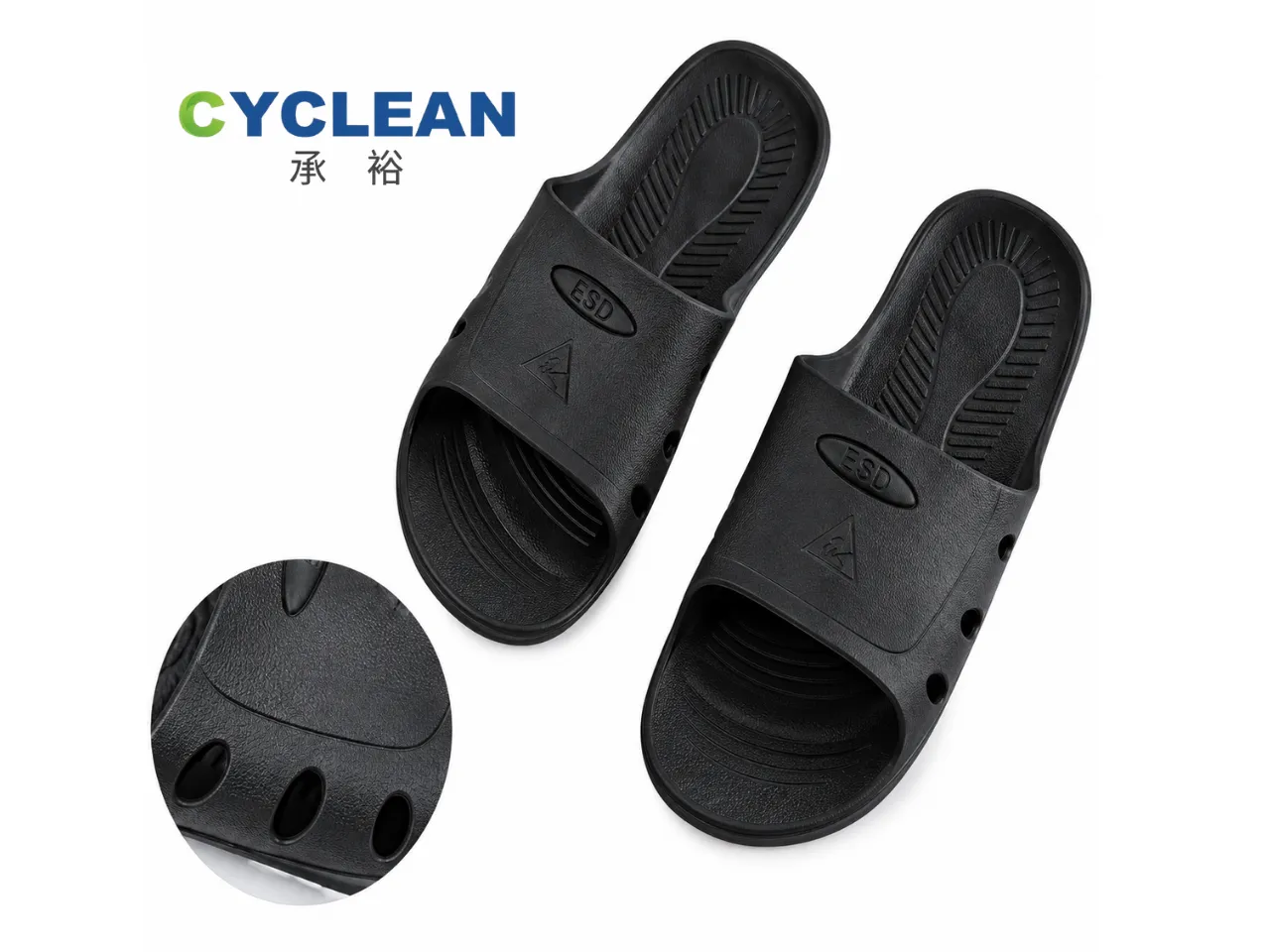 Dép nhựa phòng sạch 6 Lỗ SPU, Chống Tĩnh Điện